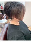 【WORKS】ジェンダーレスツーブロックショート×インナーカラー