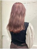 ダブルカラーピンクベージュケアブリーチハイトーン髪質改善