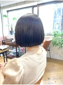 黒髪/透明感ボブ/ミニボブ/ココアベージュ［日比谷］