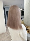 ナチュラルミルクティーカラー【ケアブリーチ、イルミナカラー】