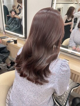 ロンドプロフィール 浦和(Lond profil) 韓国　艶カラー　ピンクラベンダー　顔まわり　haruhi【浦和】