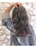 Moana【大宮】#裾カラー#デザインカラー#パープル