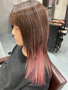 ハウル(Howl) #インナーカラー#イヤリングカラー#髪質改善#艶髪#ピンク