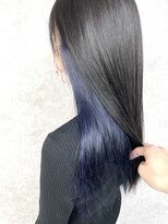 ドアホワイト(door white)&nbsp;【door white新松戸】インナーカラー×ロング　ネイビー