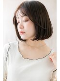 グレーベージュヘルシースタイル前下がりボブY戸頭20代30代40代