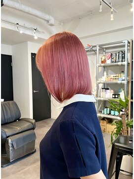 ファーム 大崎店(FAAM) ペールピンクカラー×ボブ