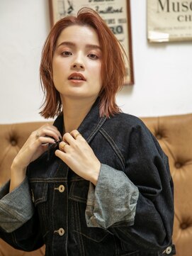 コレット 大宮(collet) 大宮韓国タッセルヘイリー切りっぱなしボブルフ20代30代オレンジ