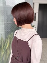 イロウ 天神大名店(IROW)&nbsp;レッドブラウン　丸みショート　ブリーチなしカラー【天神大名】