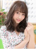斜めバングアースカラー波巻きくびレイヤーc6北浦和20代30代40代