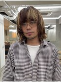 メンズカットメンズロングレイヤーハイライトカラーカットカラー