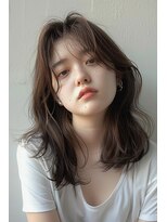 ラナ 新宿(lana)&nbsp;ミディアム/センター分け/韓国ヘア/髪質改善/【lana hair新宿】