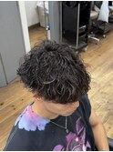 波巻きパーマ×シャドウパーマ×メンズ【広島】