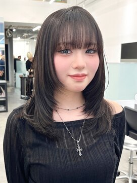 ニトバイアンキシム(nit by ahnkism) 【レイヤーカット】韓国ヘア顔まわりカットロングレイヤー堀江