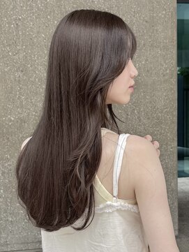 ローネス ギンザ(LONESS ginza) ロングレイヤー/小顔カット/くすみベージュ/透明感カラー