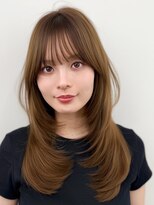 アマトウキョウ アユンチェ(AMA TOKYO×AYUNCHE)&nbsp;韓国ヘア　透明感カラー　2wayバング  レイヤーカット   顔周り