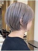 表参道大人ショートボブ顔周りレイヤーカットくびれショート40代