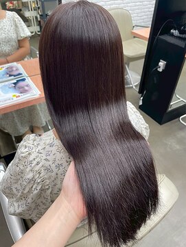 【DIFINO 青山】透明感ダークブラウン/艶髪/ロング