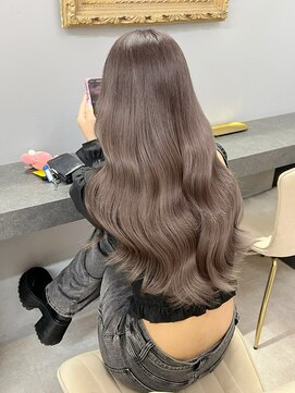 オズ 郡山駅前店(OZ) ミニウルフチェリーブラウンホワイトグレージュフェザーパーマ