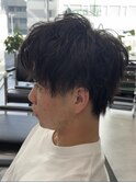 無造作アップバング　ショートレイヤー　束感