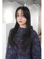 ミヨン 京都烏丸店(miyon)&nbsp;【miyon】韓国レイヤーカット×暗髪カラー×髪質改善