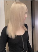ホワイトベージュ/ホワイトブロンド/ニュアンスベージュ[YURI]