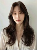 夏カラーロング◎透明感×韓国風で大人可愛く