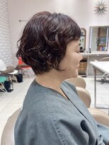 ピークアブー アヴェダ ギンザシックス(PEEK-A-BOO AVEDA GINZASIX) 【ショートボブパーマ】 ひし形ショート オン眉◆