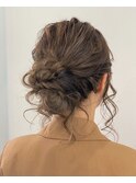 おだんごヘア/お団子/編みおろし/編み込み/結婚式 20代30代40代