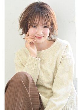 ジョエミバイアンアミ(joemi by Un ami) 《joemi 新宿∞》毛先パーマで小顔効果のひし形ボブ 近江