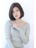 ローライトアッシュブラウン大人かわいいスリークボブ大人ボブ