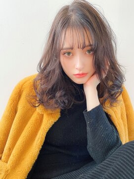 アグ ヘアー エーベル 武庫之荘店(Agu hair edel) 《Agu hair》柔らかカラー×軽ウェーブセミロング