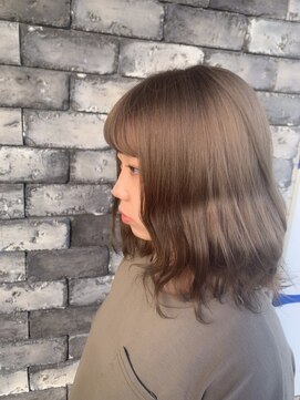ライズ バイ レボ 柏店(RISE by REVO) ボブ/カーキグレージュ/大人かわいい/フェザーバング