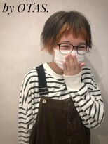 オータス(OTAS.) #フェイスフレーミング#オレンジベージュ#ぱっつん前髪