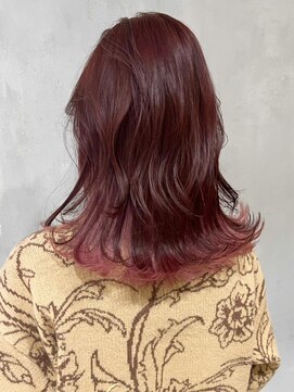 アルバム 渋谷パルコ(ALBUM) インナーピンク_エアリーロングピンクブラウン_ba375051