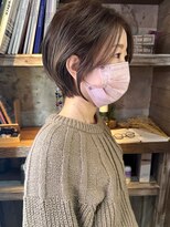 トレヘアー(tRe hair)&nbsp;ショートボブ　グレージュカラー