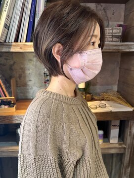 トレヘアー(tRe hair) ショートボブ グレージュカラー