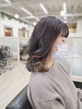 プレジール (Plaisir) 白髪染め+イヤリングカラー 30代40代50代60代 ミディアム