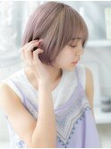 ■モーブセクションカラーぶつ切りボブ214-2上尾10代20代30代