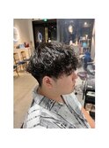 MEN'SHAIR/アップバング/ツーブロック/束感ショート/波巻き