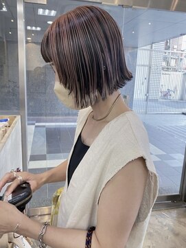 イェッカ パビル(YECCA pabil) アンブレラカラー×ピンク（ブリーチ1回）