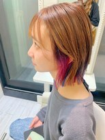 ヘアメイク マルナ 本店(HAIR MAKE MALUNA)&nbsp;【MALUNA ペコ】ボブ×透けるインナーカラー