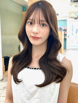 ミラリー トウキョウ(Mirareee Tokyo) 20代30代40代◎前髪パーマグレーベージュレイヤーロング黒髪