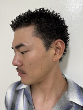 メリケンバーバーショップ トーキョー(MERICAN BARBERSHOP TYO) ハイライト/マッシュパーマ/ウルフ/アッシュブラック84