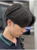 センターパートカルマパーマワンカールパーマ韓国ヘアガイルヘア