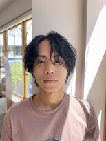 アレアル 広島並木通り店(ALEAR)&nbsp;センターパート/ニュアンスパーマ/ウルフ