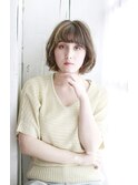 くすみベージュ/顎ラインボブ/ゆるふわ巻き[横浜]