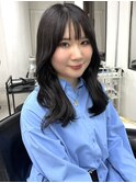 韓国風くびれ巻き 顔周りカット 博多美容室