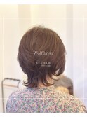 ウルフレイヤーヘア/外ハネ/後頭部のボリュームアップ