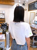 髪質改善縮毛矯正　切りっぱなしボブ