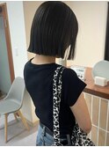 透明感グレージュ×ぷつっとボブ